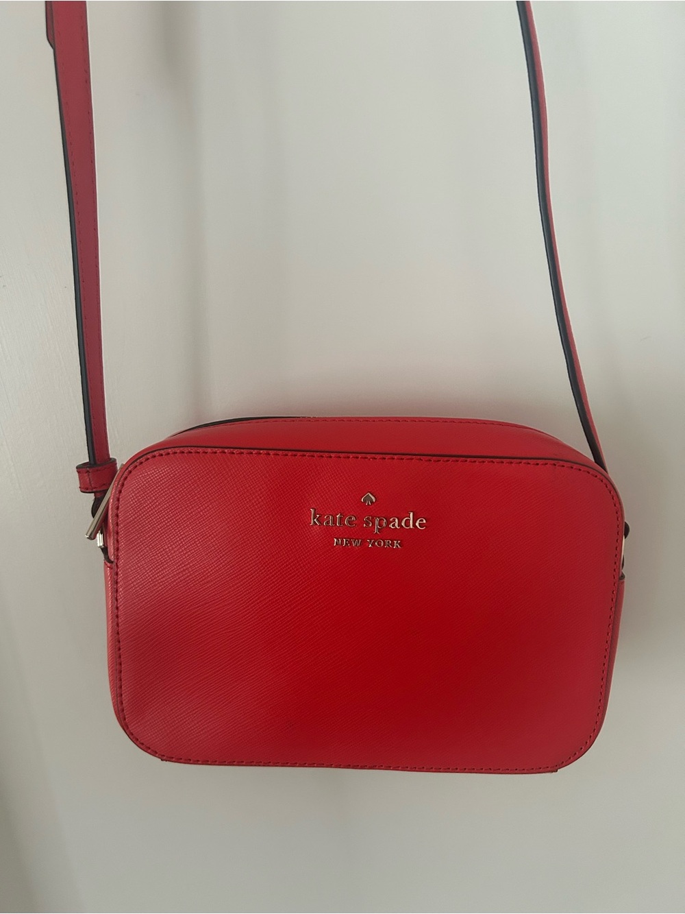 kate spade orange leather crossbody camera bag